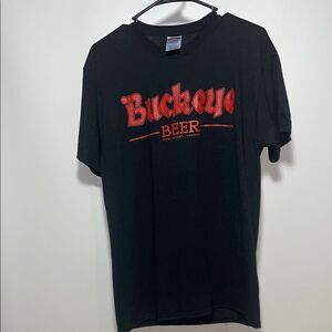 Jerzees Black and Red Short Sleeve Tee